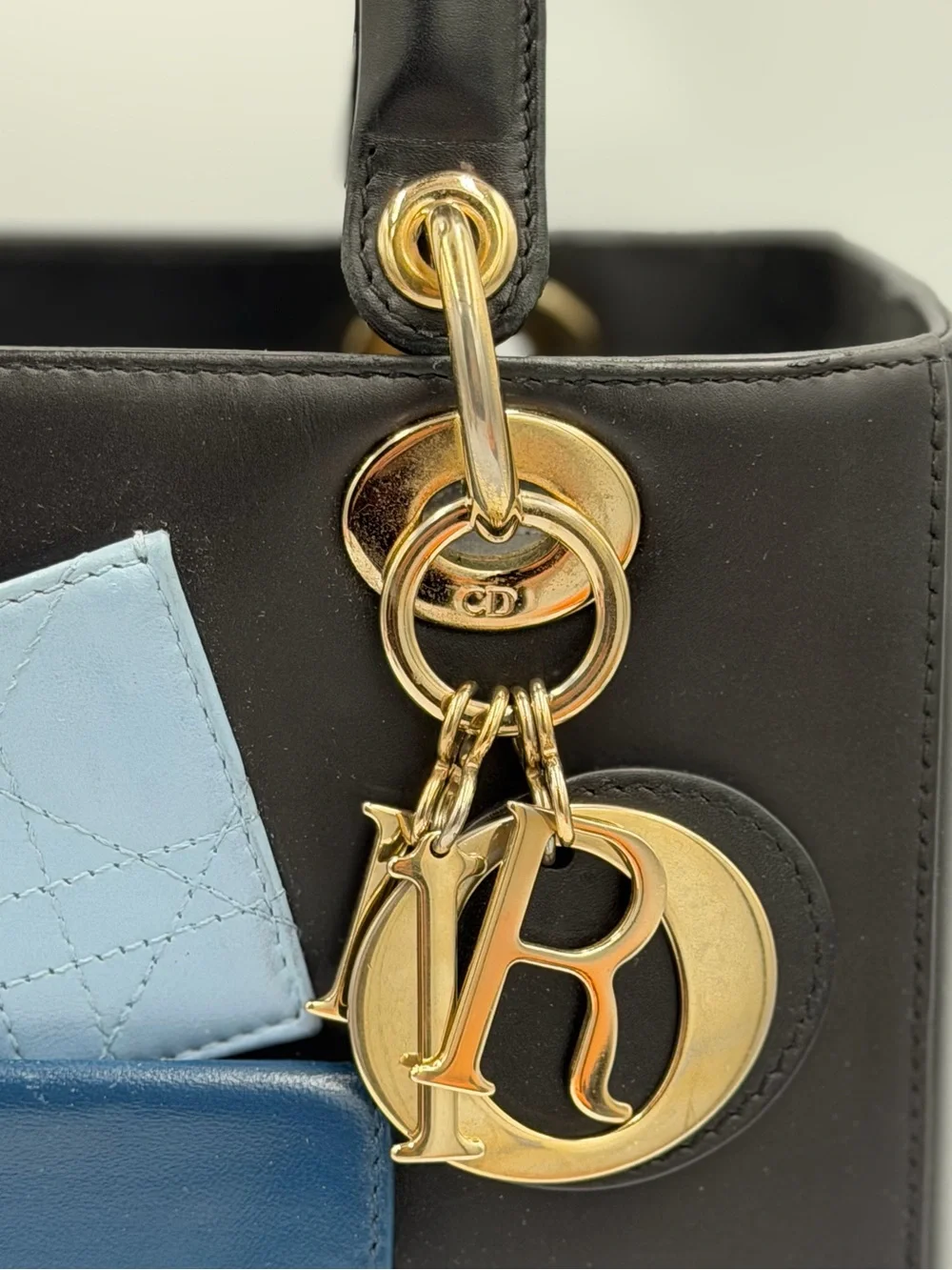 Christian Dior Limited Edition Black Lady Dior With Cannage Pockets